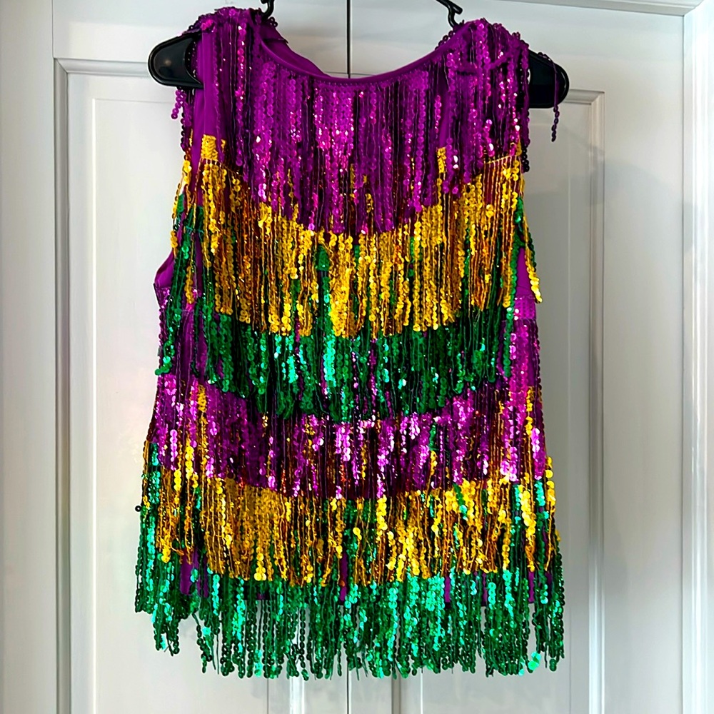 Mardi Gras tank -fits like a large